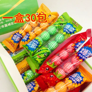 漂亮兔爆浆西瓜泡泡糖一盒150颗8090休闲经典怀旧糖果夹心泡泡糖
