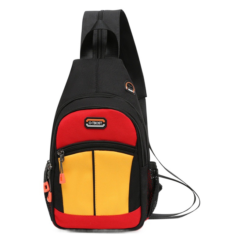 Transfronterizo nueva moda de gran capacidad crossbody hombro multifuncional Oxford tela al aire libre estudiante bolsa de pecho