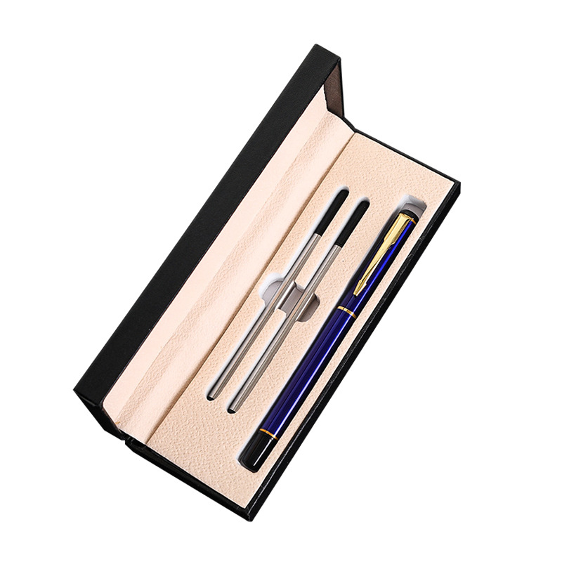 Pluma de firma de metal traje de regalo de gama alta reunión de negocios pluma de gel pluma de firma traje de impresión LOGO