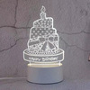 Creative LED decorations for bed, table lamp for bedroom, lights for living room for beloved, 3D, Birthday gift