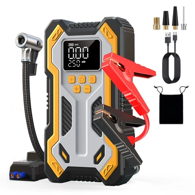 [N3] Cross-Border Car Emergency Jump Starter, Air Pump, and Power Bank All-In-One Multifunctional Portable Battery Booster (Other Automotive Safety Supplies) - neutral-n3-integrated-machine-6000-mah-smart-clip