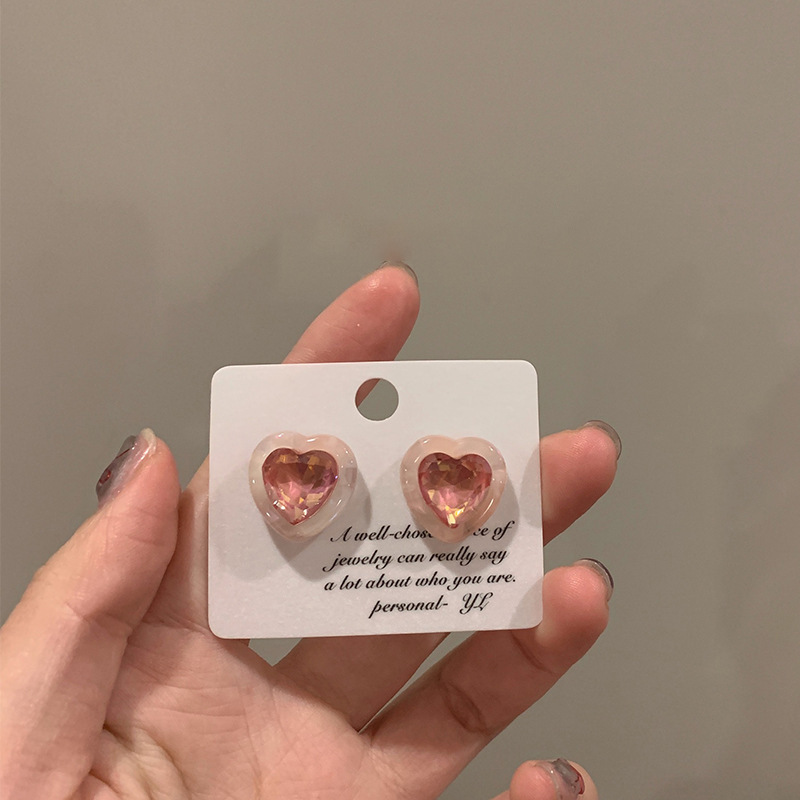 Aguja de plata Pendientes de flores dulces rosas Pendientes lindos de todo fósforo de la serie Mori Pendientes de diseño de moda de nicho al por mayor femenino