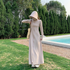 Moxun ロマンチックな 2025 夏の新ロング全身日焼け防止服女性のアイスシルクドレス抗 UV 日焼け防止服
