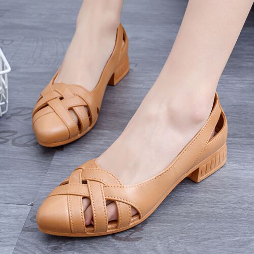 Heli Shark pointed sandals fashionable women's outer wear new summer flat women's shoes pure color hollow casual women's sandals