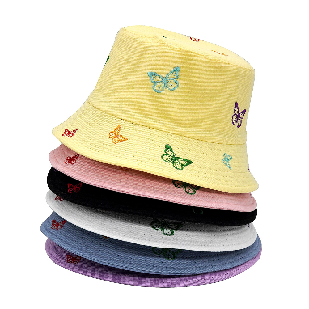 Unisexe De Base Papillon Broderie Chapeau Seau display picture 1