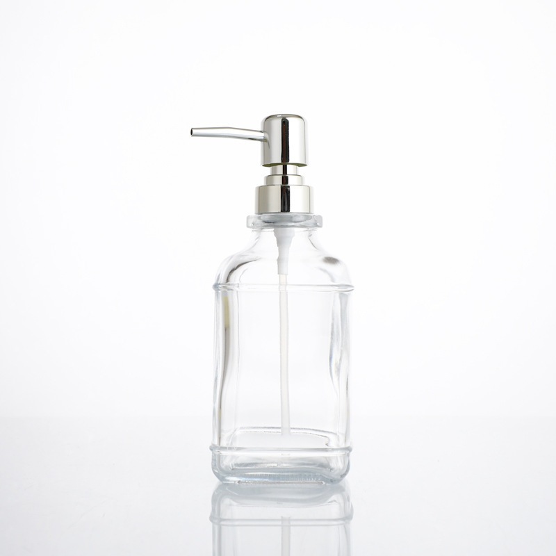 Botella de desinfectante para manos Botella de vidrio acondicionador de cabello champú de hotel Botella transparente de presión doméstica botella dividida de gel de baño image 13
