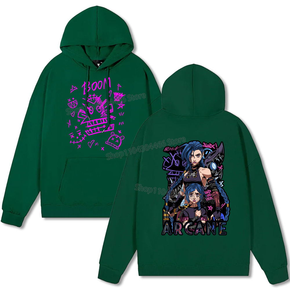 Arcane Hoodie Y2k Clothes Jinx Arcane Pullover for Men/women