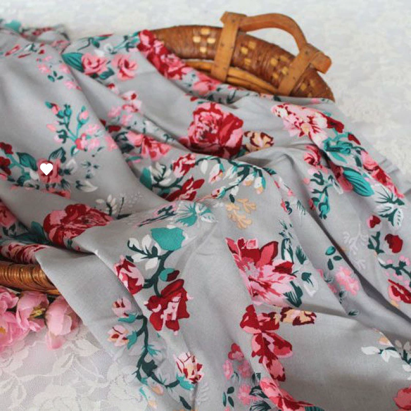 Шифон шелковая ткань, летний пижама, домашняя одежда, floral print