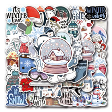55张新款 winter涂鸦贴纸装饰笔记本滑板手机DIY跨境贴纸厂家批发