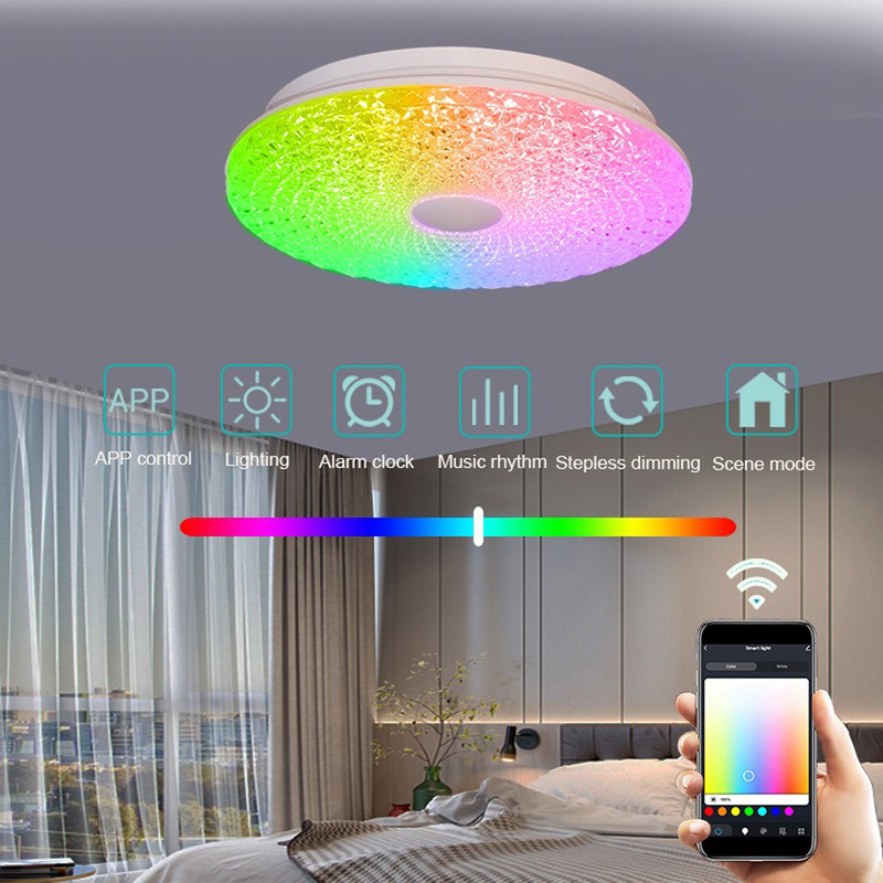 Graffiti smart WiFi modern minimalist bedroom light LED ceiling light small Tmall Genie Google audio control