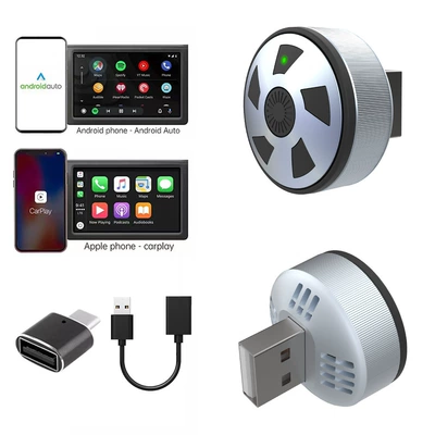New Carplay Box with Simsiz CarPlay və Android Auto - k13c-silver-adapter-extension-cable-english-version