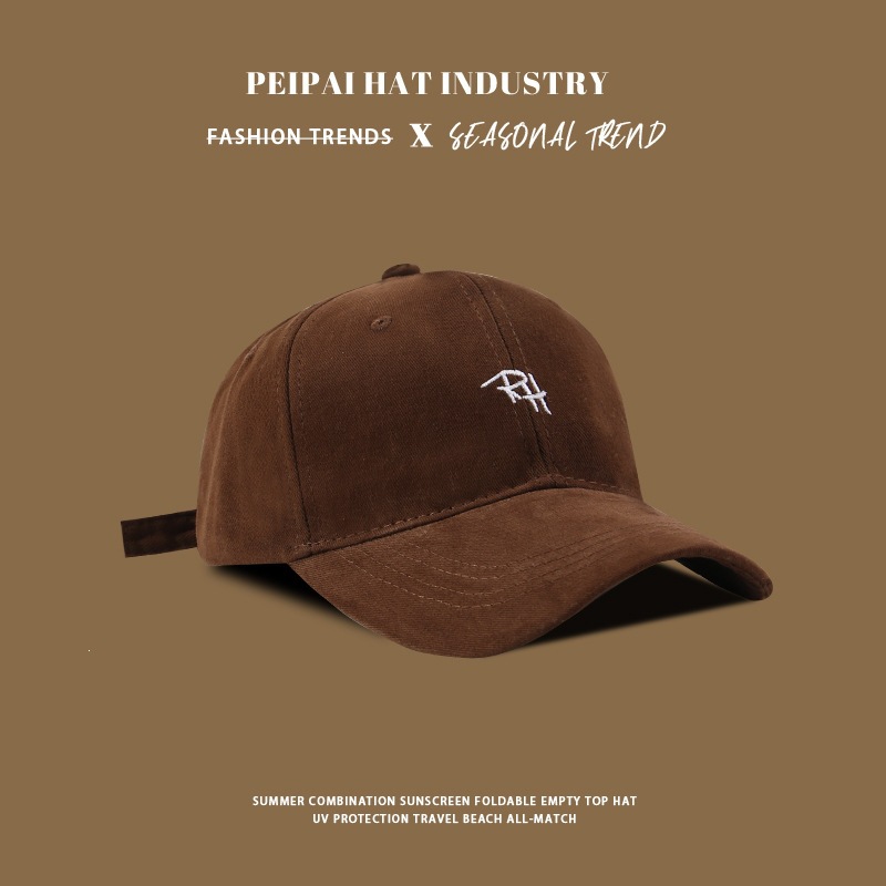 Embroidered long RH baseball cap py coffee