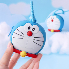 Genuine Doraemon coin purse key bag small Doraemon headphone storage bag creative cute mini bag