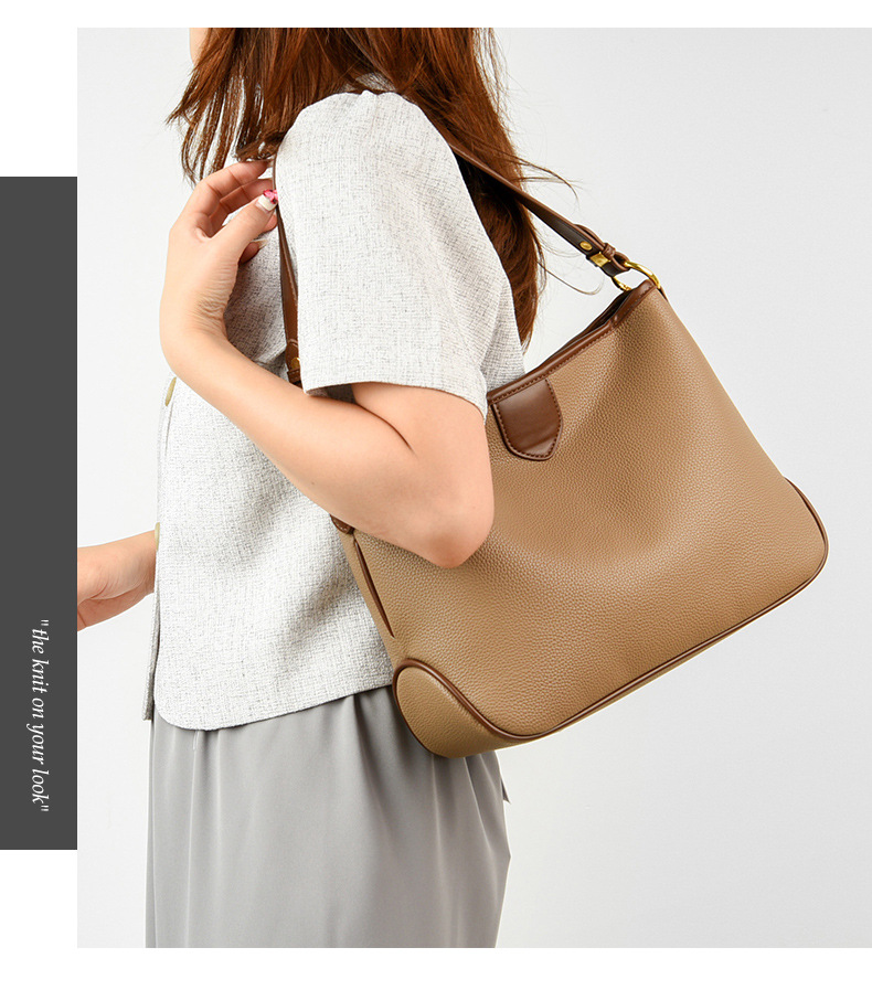 Textured Large Capacity Women's Bag Fashion Crossbody Hand Shoulder Tote Bag Underarm Bag All-match Commute Bag_voghion.com