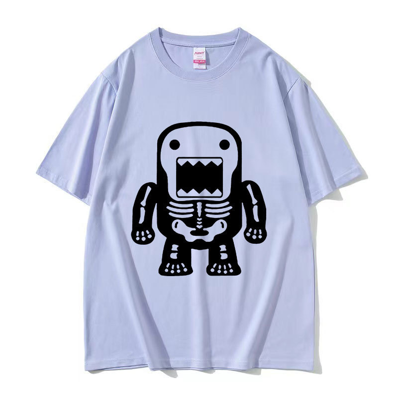 Domo Kun Funny Meme T-Shirt Men's Vintage Fashion O-Neck Sho