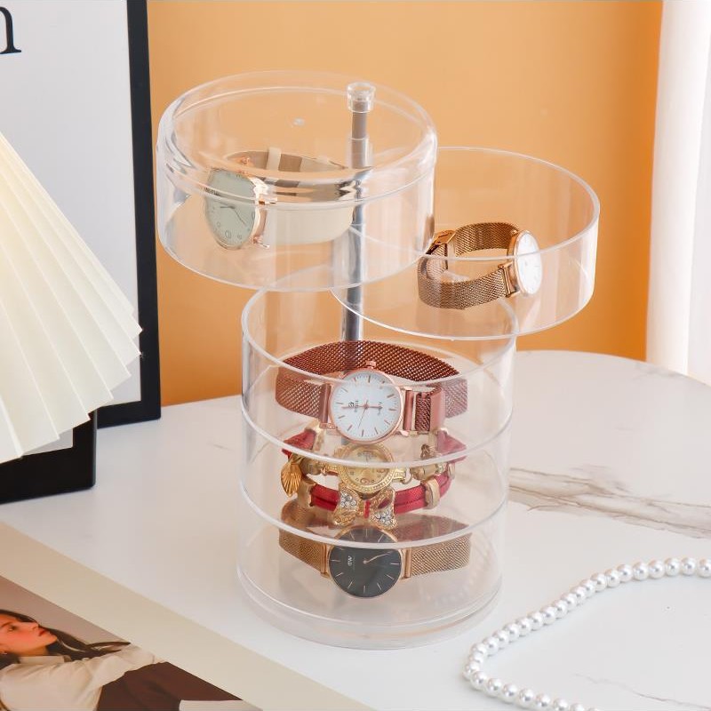 Watch Storage Box Rotating Multi-Layer Watch Collection Display Box Bracelet Strap Jewelry Storage Box