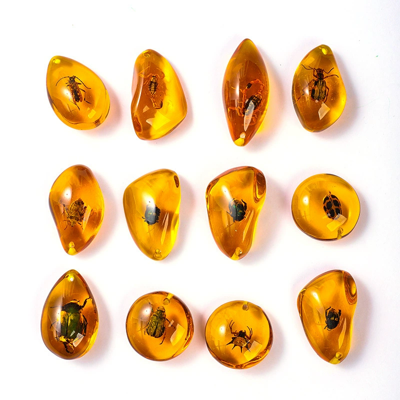 Образец насекомых Weng Kai янтарный паук-скорпион подарочная сумка бабочка знает учебник по оригинальным камням для детей