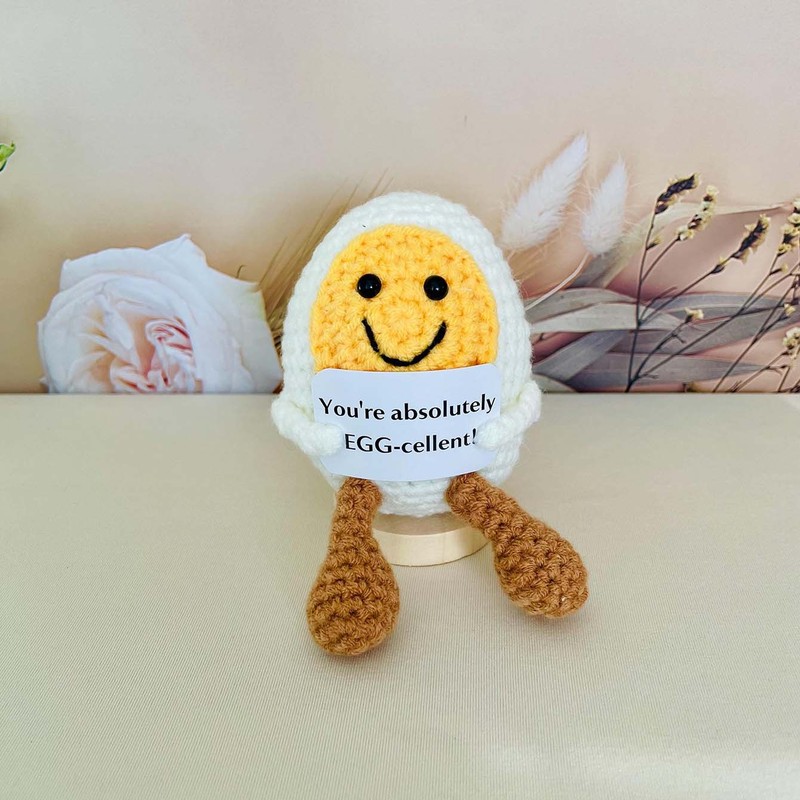 新品跨境亚马逊热销 Crochet Positive ice cream 毛线玩偶励志卡|undefined