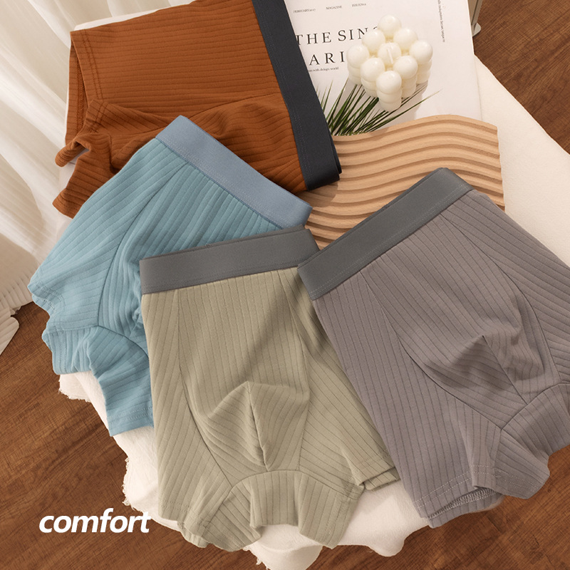 Morandi color de algodón para hombre, ropa interior de algodón para hombre, ropa interior de grafeno antibacteriana, ropa interior de algodón para hombre