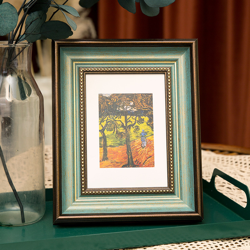 Home Decorative Painting American Retro Coffee Picture Frame Wall Hanging 5 Inches 6 Inches 7 Inches 8inch 10inch Art Photo Frame Table Setting