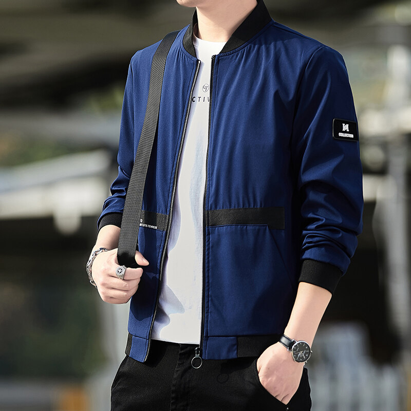 Abrigo de primavera y otoño de los hombres chaqueta uniforme de béisbol de los hombres de moda coreana 2023 nueva chaqueta de los hombres ocasionales de los deportes de los hombres