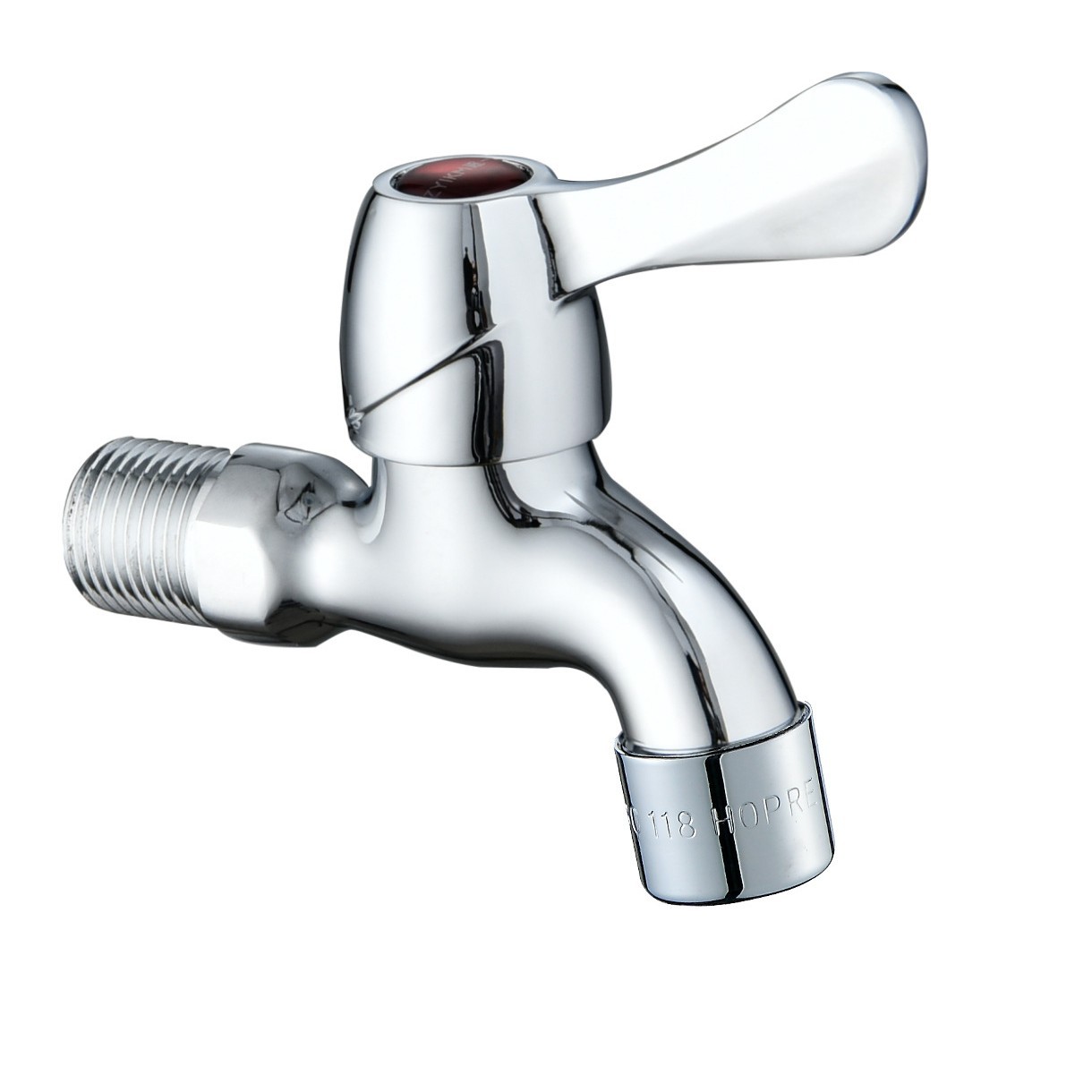 Cobre engrosada lavadora grifo doble abierto uno en dos 4 puntos a prueba de fugas de agua parada de la boquilla balcón rápido abierto automático image 10