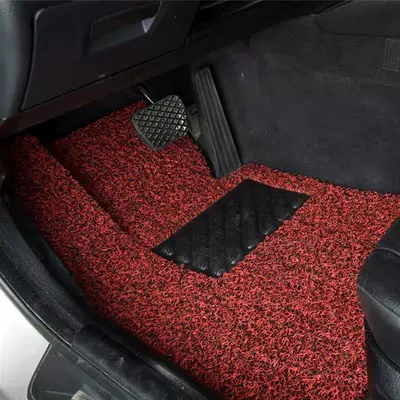 custom-made for specific cars, highly durable, Car Carpet - black-and-red-contact-customer-service-to-inform-the-model-year-drivers-side-silk-loop-floor-mat-wear-resistant-king