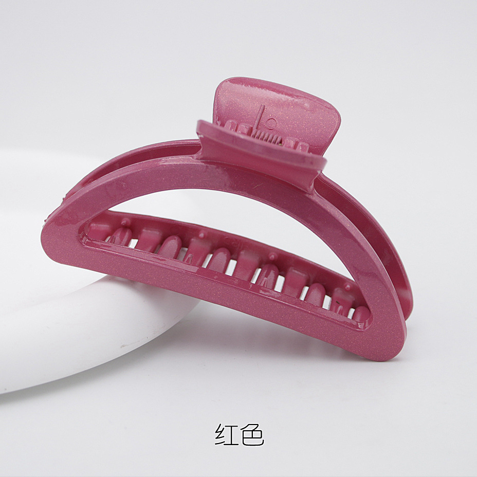 Clip de garra medio tiburón clip semicírculo arco medio grande simple horquilla hembra espalda Cabeza horquilla de alta gama clip joyería