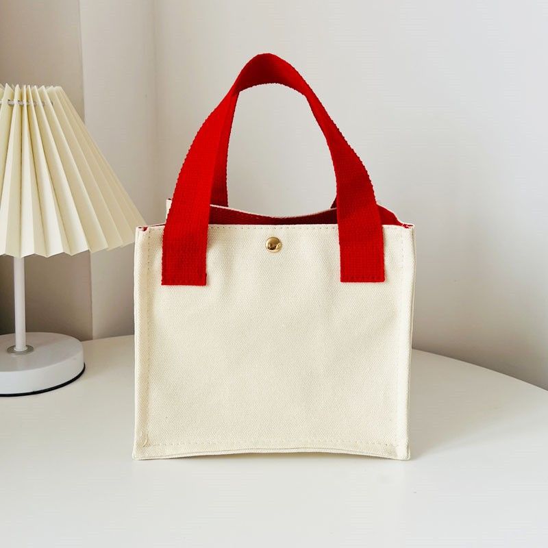 New canvas bag, Shishi Ruyi handbag, small square bag, fashionable, casual and cute bento bag, handbag, hand-held bag undefined
