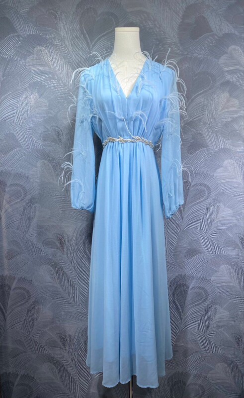 Fengyingying foreign trade women's clothing 2025 summer new V-collar plain waist long dress in stock real shot