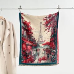 秋冬新款双面彩色油画系列仿羊绒加厚保暖围巾女空调披肩外搭批发