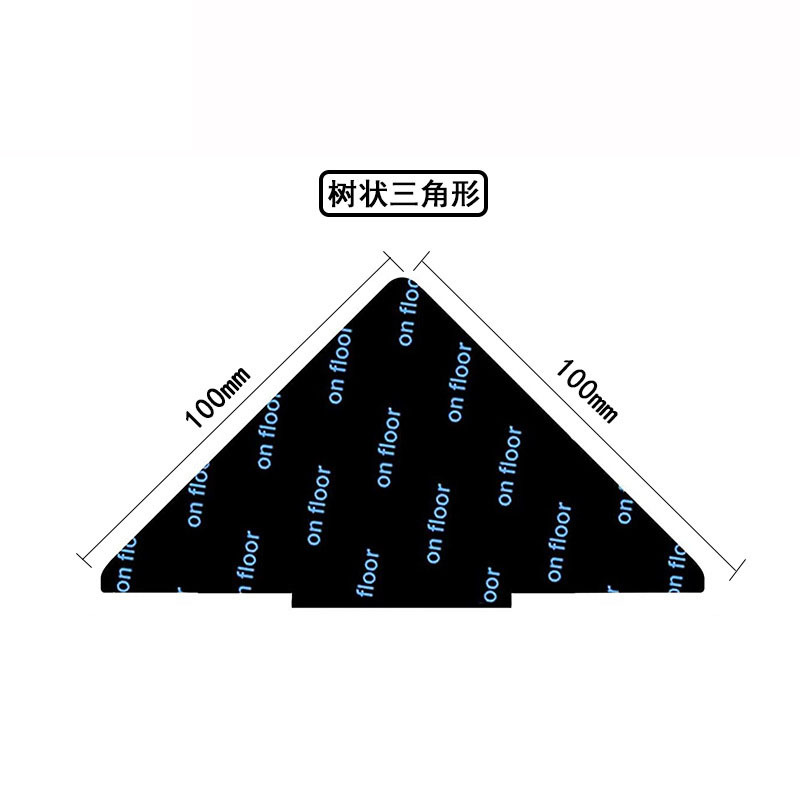 나무 모양의 삼각형 100*100, 일반 버전 검정색, 4개 팩