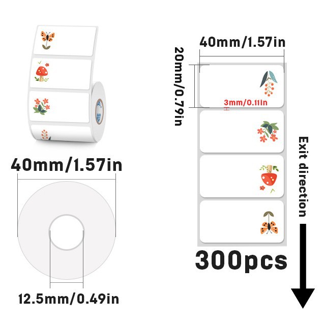열 합성 종이 40*20-300 식물 만화