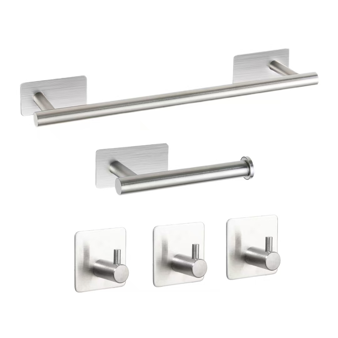 Juego de Accesorios de Baño de Acero Inoxidable Impermeable para Montaje en Pared