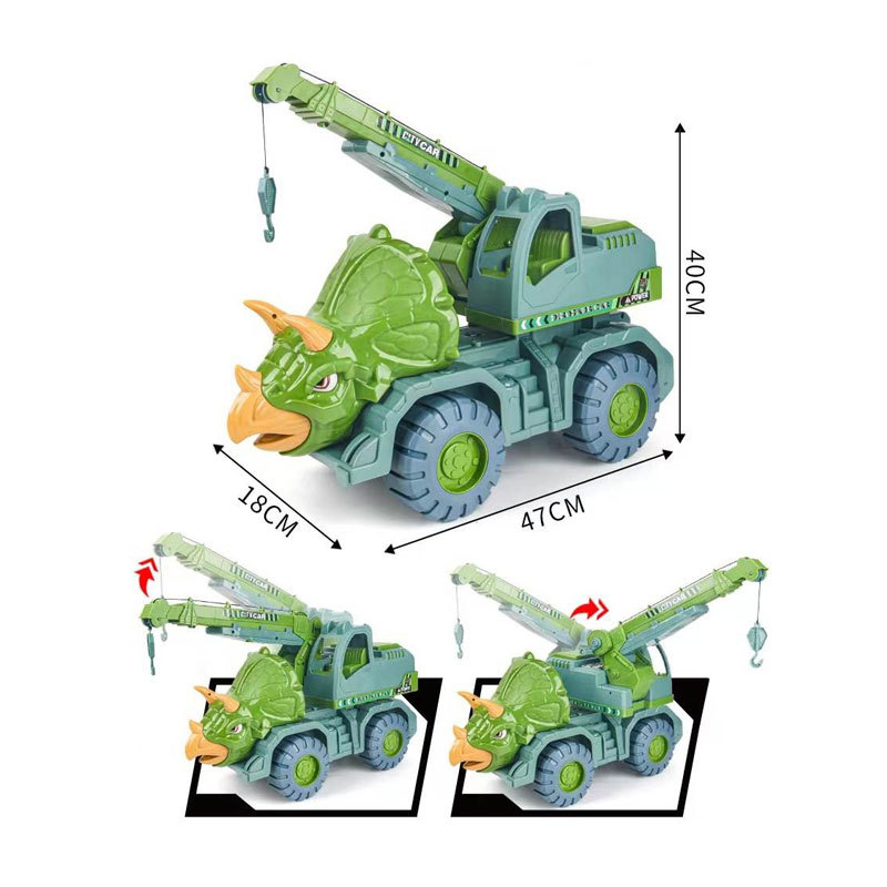 Productos especiales transfronterizos Simulación infantil multifuncional coche de comida rápida coche controlado remoto muñeca familia serie de juguetes de dinosaurios