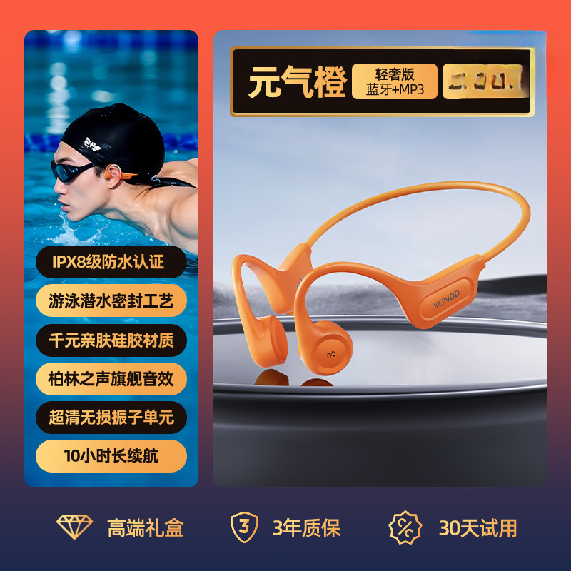 真骨传导蓝牙耳机运动型跑步专用骑行防水不入耳游泳挂耳式新款SZ|undefined