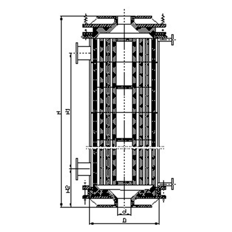厂家供应石墨换热器YKA或YKC型YKD型圆块孔价格合理石墨冷却器