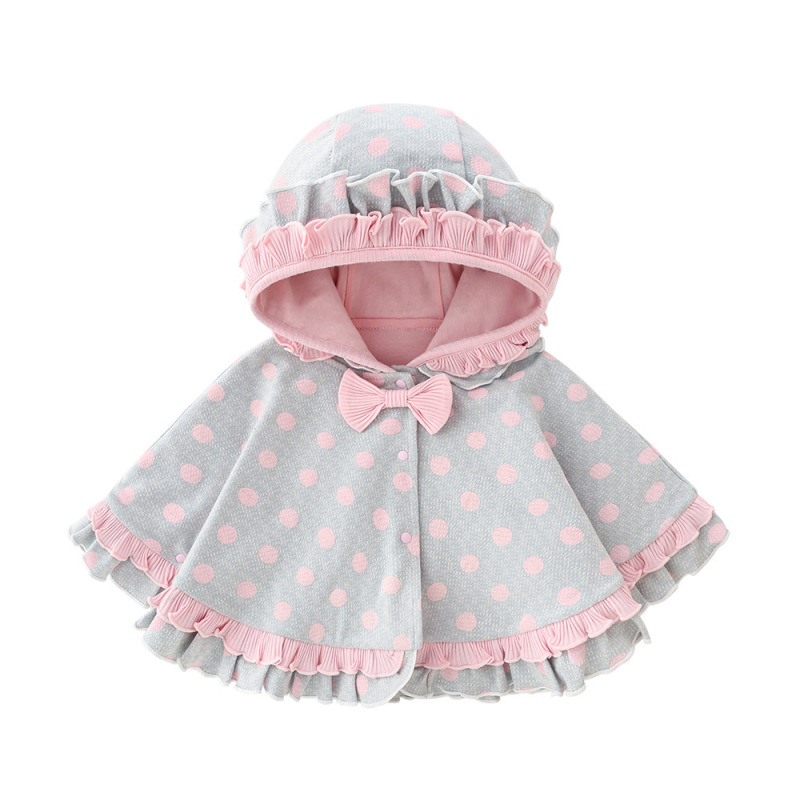 子供服プリンセスショール子供マント女の子二重層フード付きリボン外出マント春と秋の上着かわいい|undefined