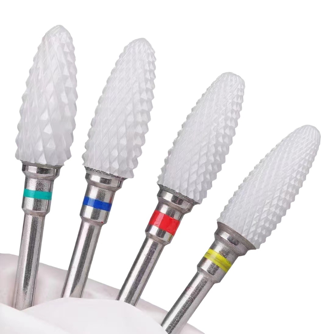 Bullet-Shaped Ceramic Nail Drill Bit, Double-Step Corn Bullet-Shaped Nail Drill Tool, In-Stock Matte Finish
