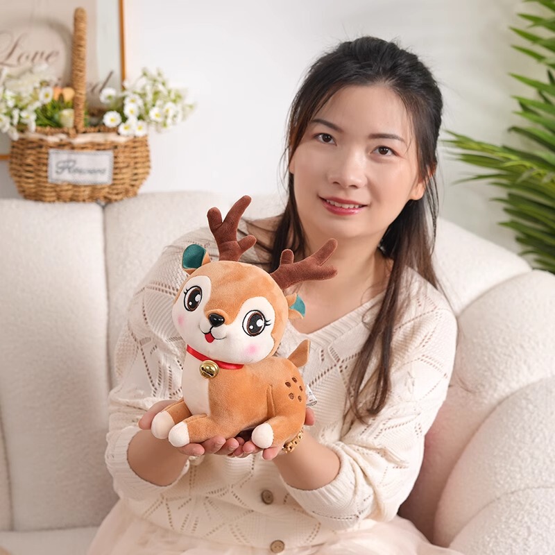 クリスマス鹿公仔ぬいぐるみヘラジカトナカイ平安夜クリスマスプレゼント装飾女の子|undefined