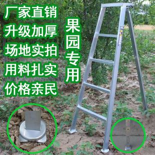 ✅ Garden Triangular Galvanized Pipe Ladder Three-Legged Orchard Thickened Fruit Tree Picking Herringbone Ladder Pruning New Model
