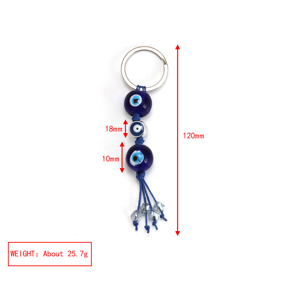 27g Weight Bag Pendant, Keychain Classification 1 Piece Quantity Casual, Daily Occasion Glass Material Devil's Eye Pattern Unisex Gender Retro Style Retro Devil's Eye Glass Unisex Bag Pendant Keychain 3