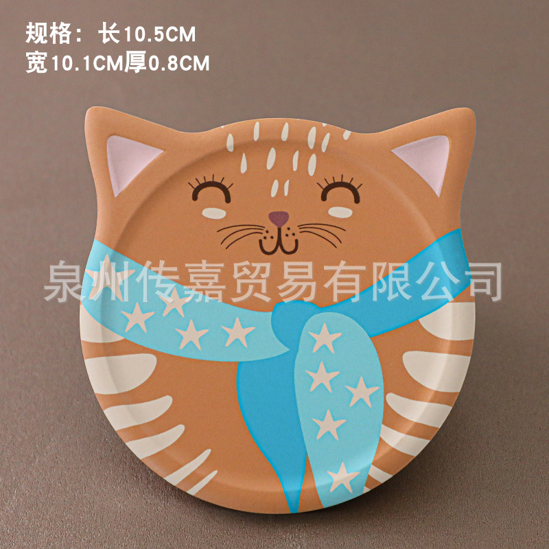 Cerámica posavasos gato creativo montaña corcho absorbente montaña lindo mascota de dibujos animados creativo regalo logotipo personalizado impresión