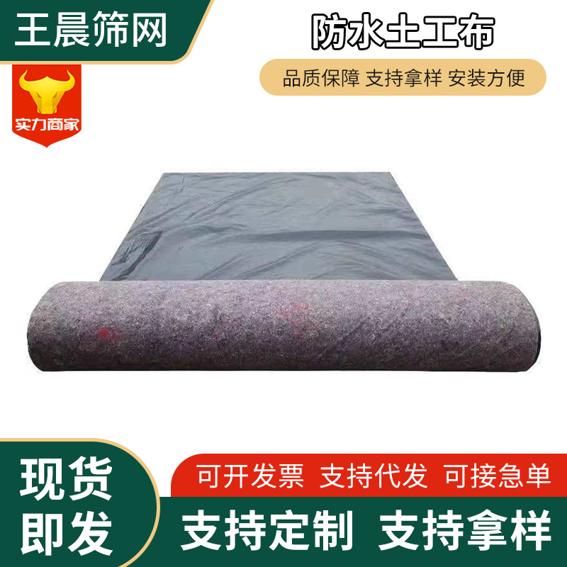 防水土工布 土工膜蓄水池鱼池护坡养殖塑料布保温毛毡防雨防水膜
