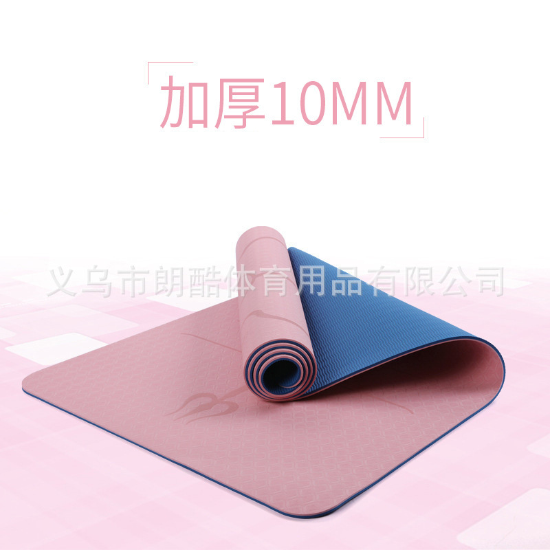 Fabricante TPE yoga Mat amortiguador estera del piso estera deportiva estera de la danza femenina estera de la aptitud de yoga en casa equipo de yoga