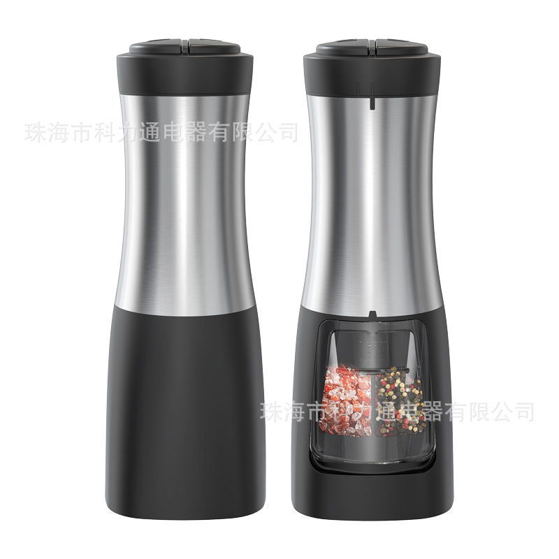ODM personalizado comercio exterior venta caliente dos en uno molino de silo doble tipo batería seca sal gruesa pimienta amoladora eléctrica