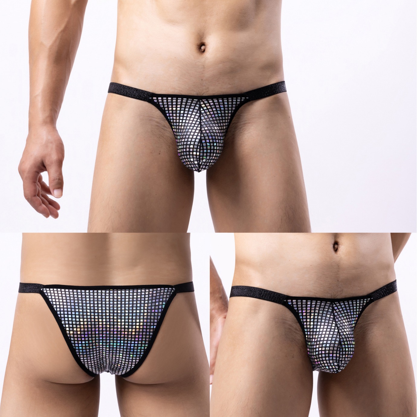 Cross-Border Men's sexy underwear men's sexy half pack briefs men's youth underwear low waist bikini D210