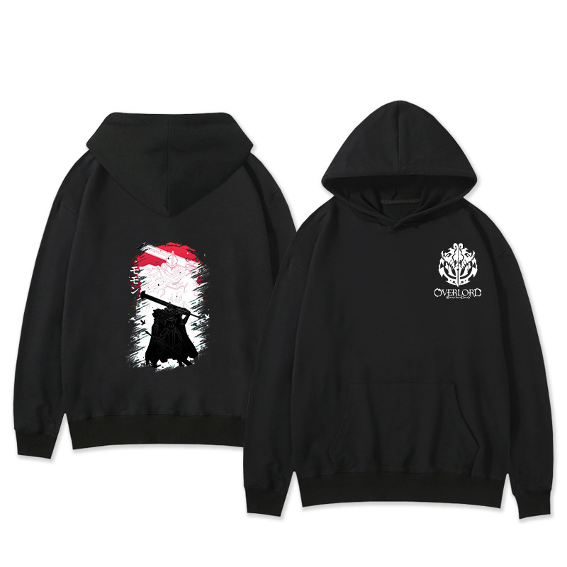 Suéter con capucha perimetral del rey de los muertos OVERLORD Suéter holgado bidimensional del rey de los huesos Tendencia