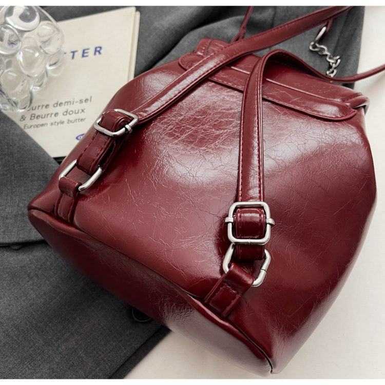 Student class pleated backpack for women 2024 new Korean style trendy student bag, niche high-end women's bag_voghion.com