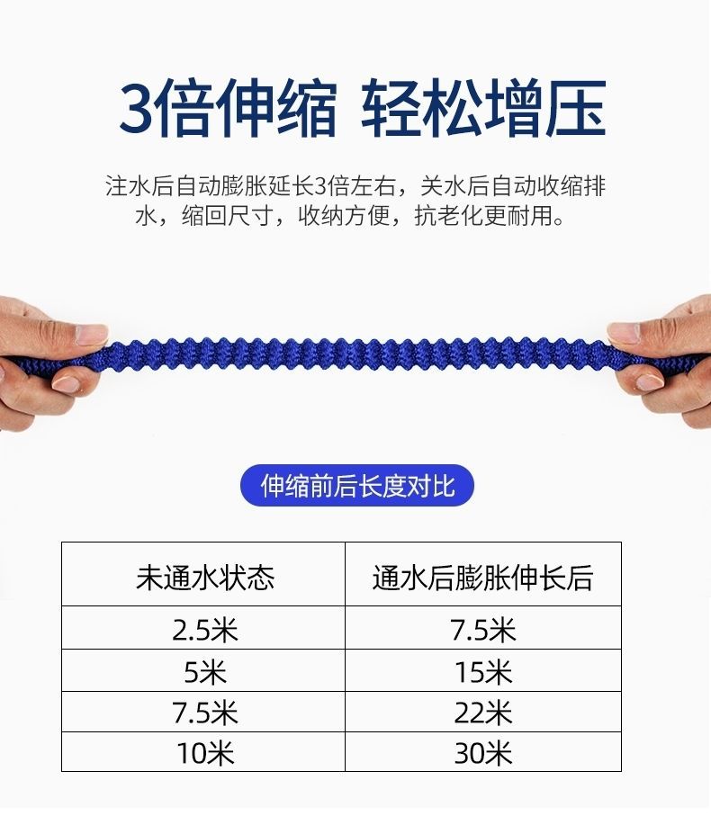 Suitable for car washing water gun high pressure grab household telescopic water hose pressurized nozzle washing ground water